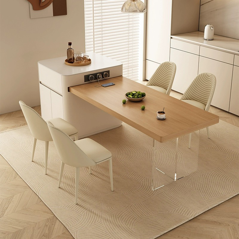 Log island dining table